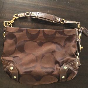 Chocolate Brown Coach shoulder bag